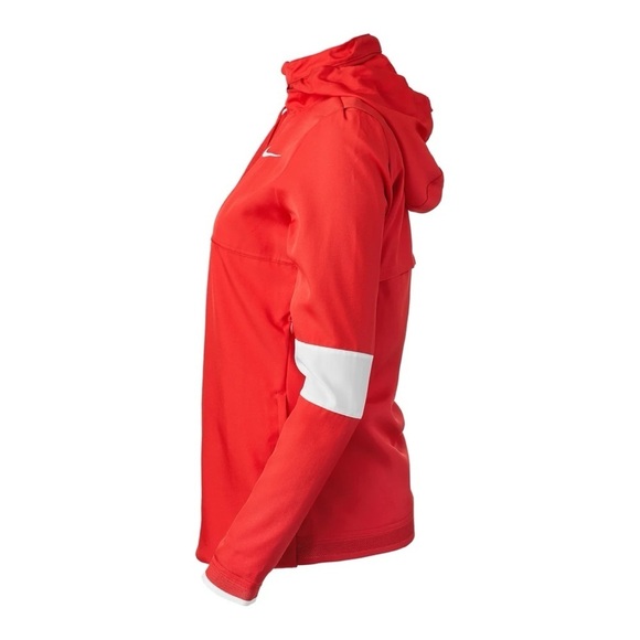 NWT Nike Women’s Dri-Fit Zip Up Jacket Hoodie in Red White - Picture 3 of 4